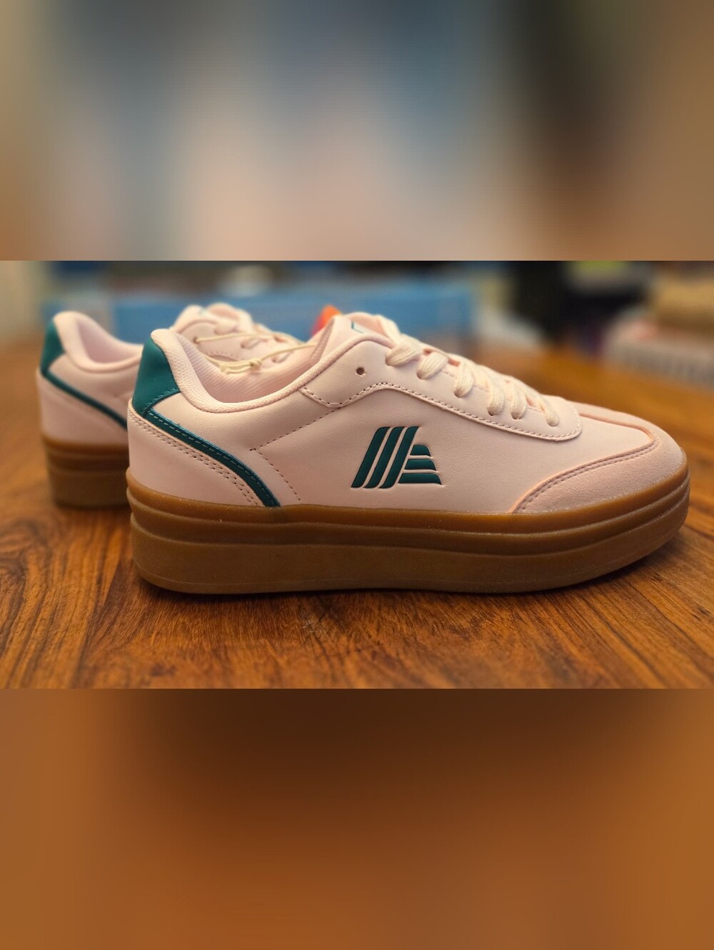 Official Aldi Gear, Ladies Size 8 Pink Sneaker With Green Logo With Original Box